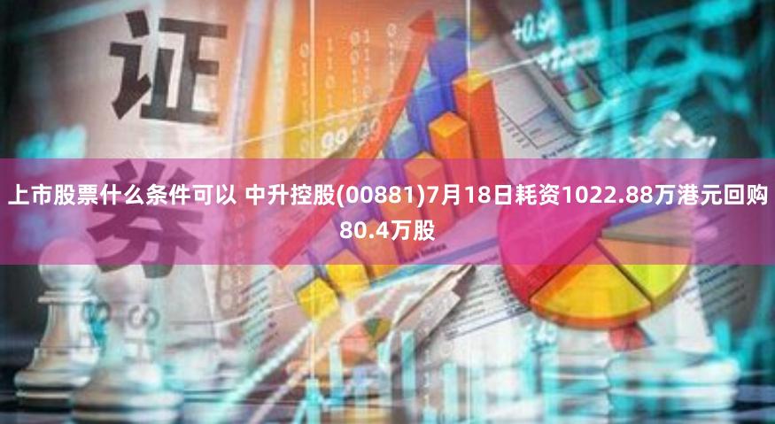 上市股票什么条件可以 中升控股(00881)7月18日耗资1022.88万港元回购80.4万股